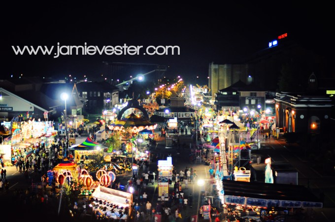 Indiana State Fair Midway at night
